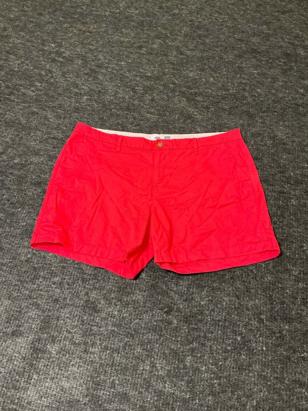 Old Navy Cotton Stretch Chino Shorts Womens Size 16 Red